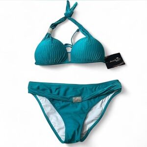 ‎Teal Rhinestone Bikini